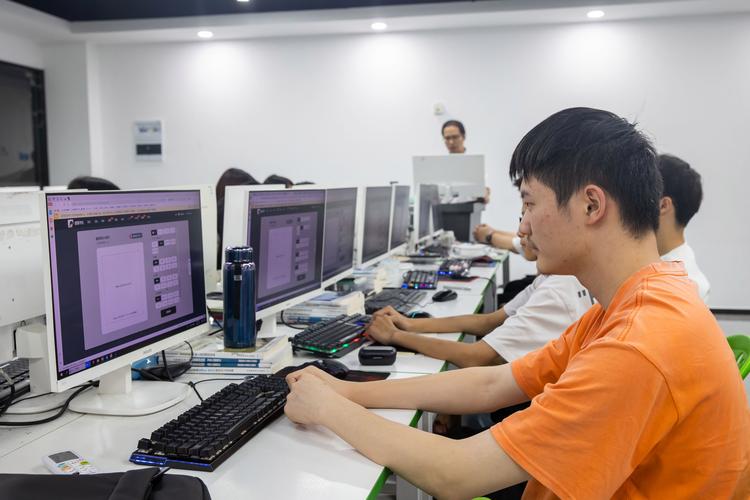 因为特岗教师在传媒公司电脑前的工作人员计算机网络技术就业岗位